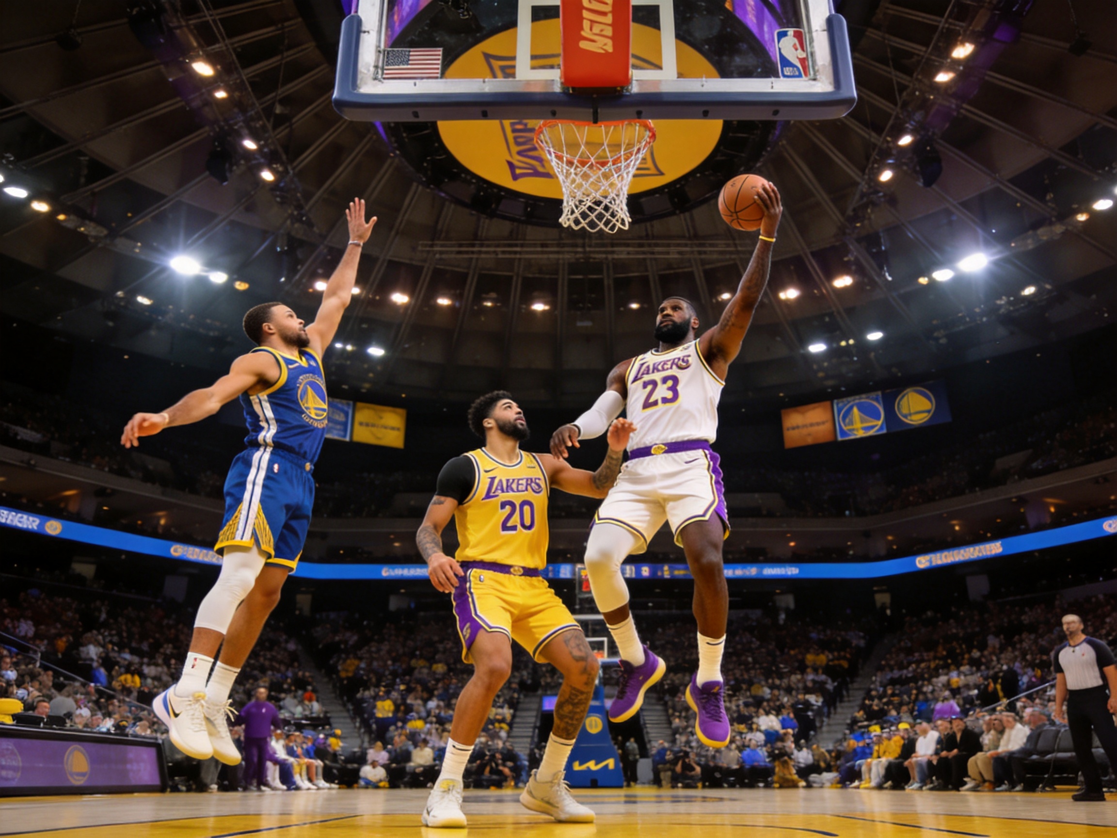 悟空体育湖人勇士NBA激战比赛集锦配图
